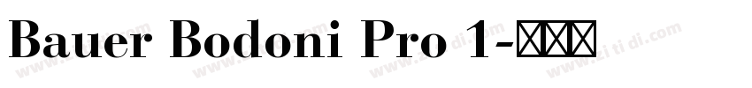 Bauer Bodoni Pro 1字体转换